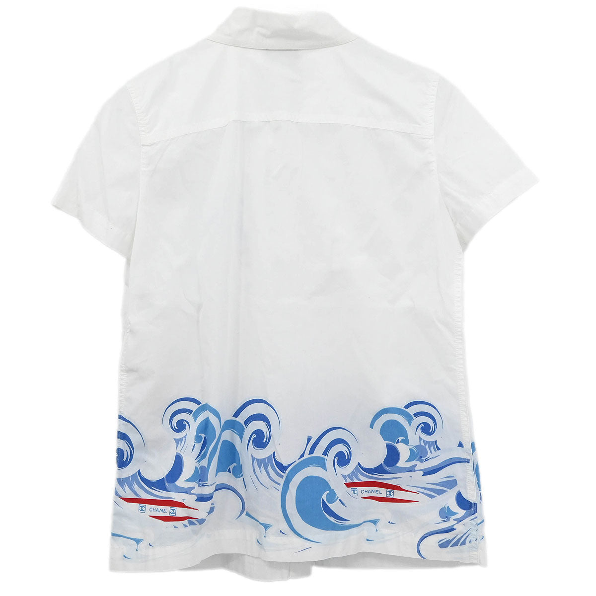 Chanel 2006 Sports Line Short Sleeve Shirt Blouse Top White #40