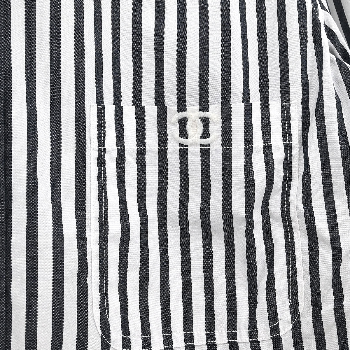 Chanel Shirt Blouse White #40