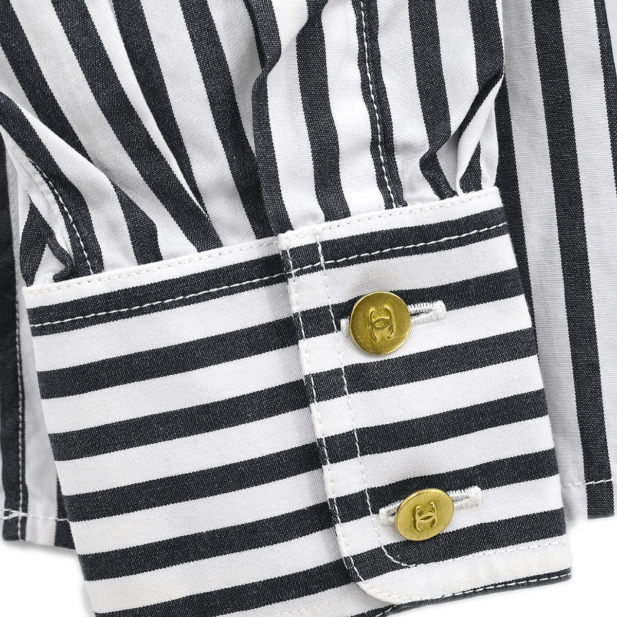 Chanel Shirt Blouse White #40