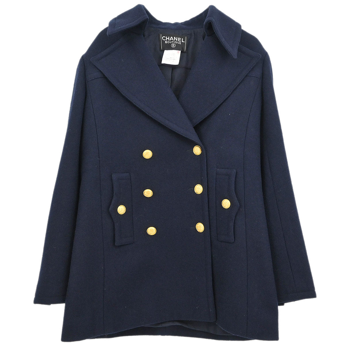Chanel 1996 Double Breasted Jacket Navy #40
