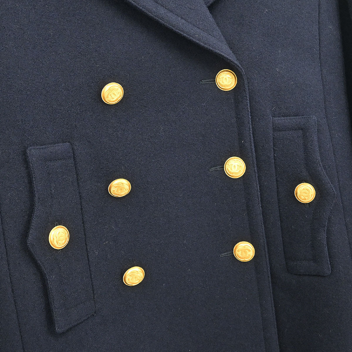 Chanel 1996 Double Breasted Jacket Navy #40