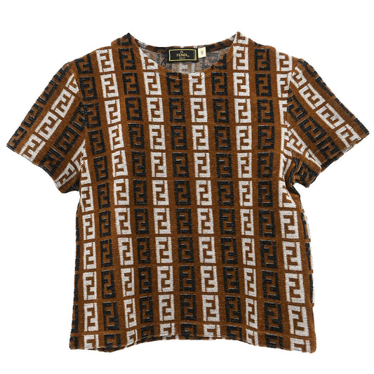 Fendi Short Sleeve Top Zucca Brown #42