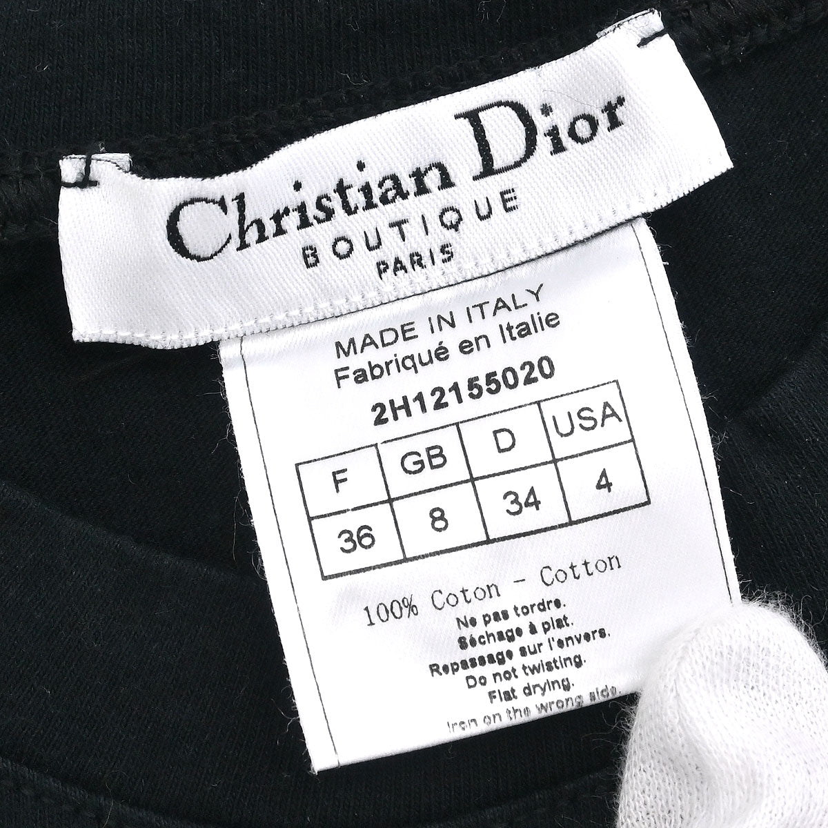 Christian Dior 2002 Short Sleeve T-shirt Black #36