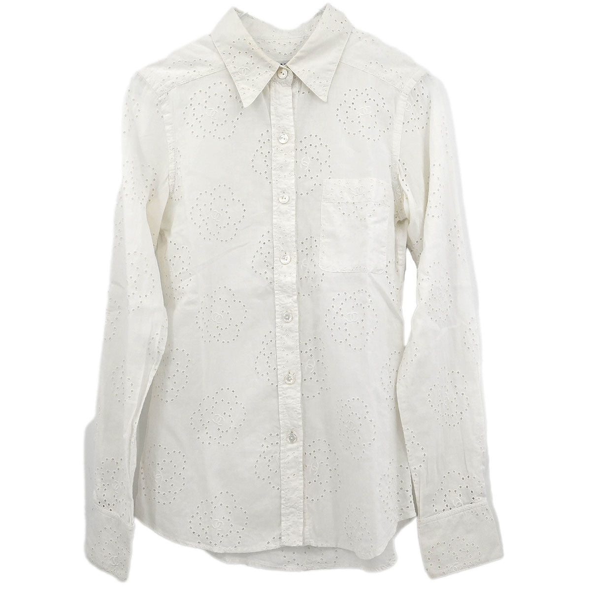Chanel 2008 Shirt Blouse White #38