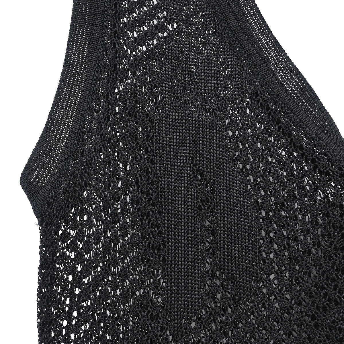Chanel 2003 Sleeveless Tank Top Mesh Black #34