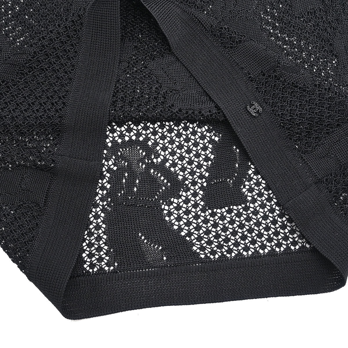 Chanel 2003 Sleeveless Tank Top Mesh Black #34