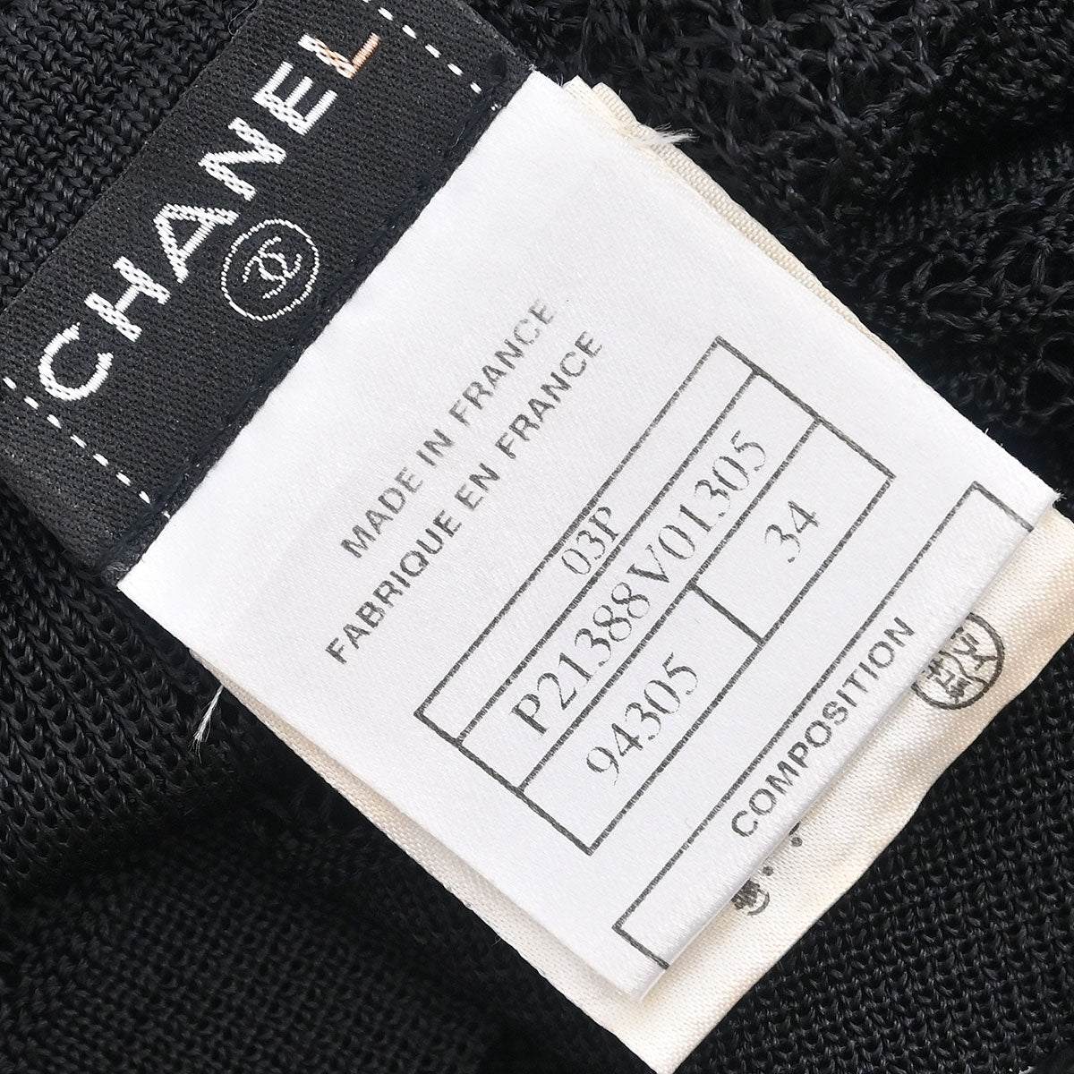 Chanel 2003 Sleeveless Tank Top Mesh Black #34