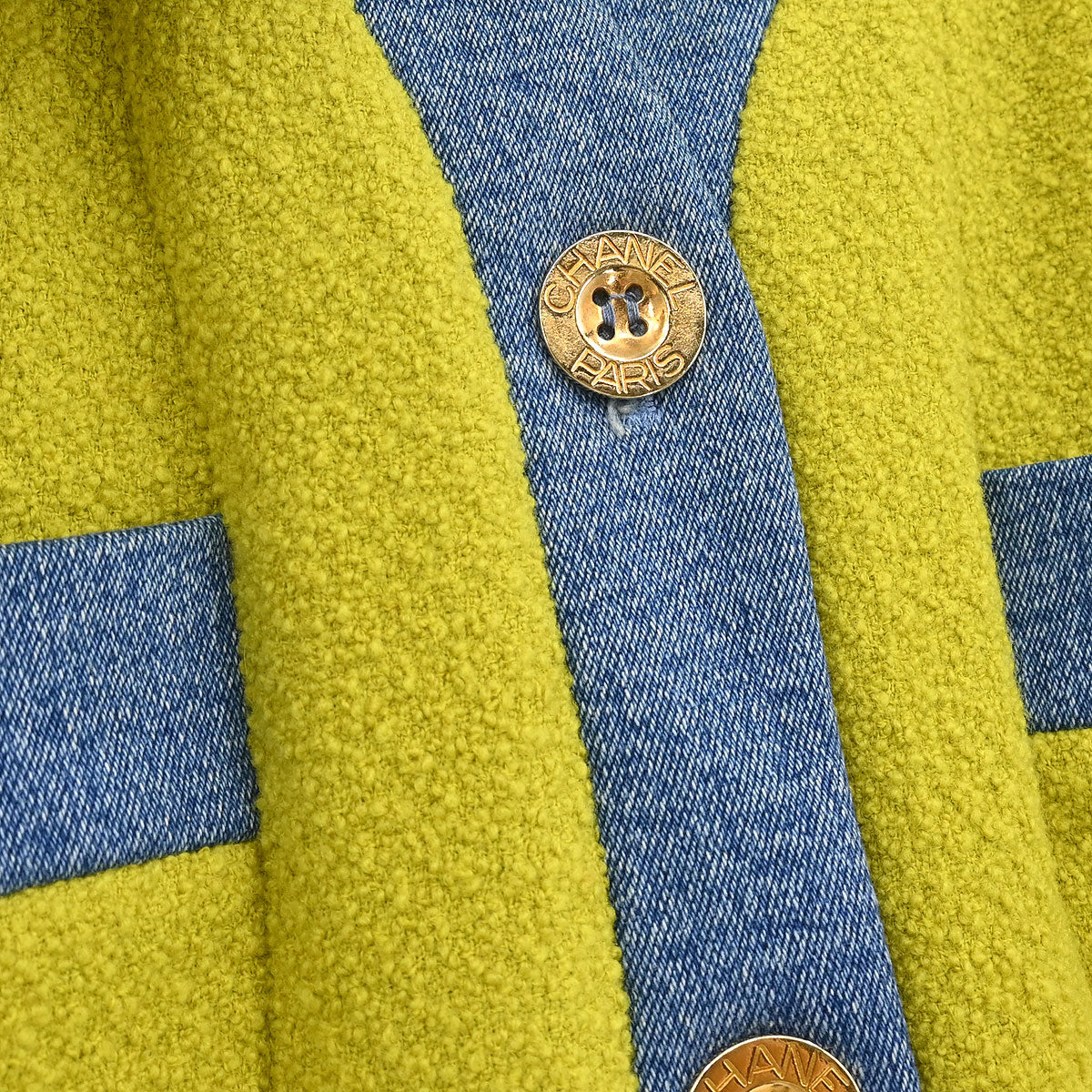 Chanel 1991 Single Breasted Jacket Green #42
