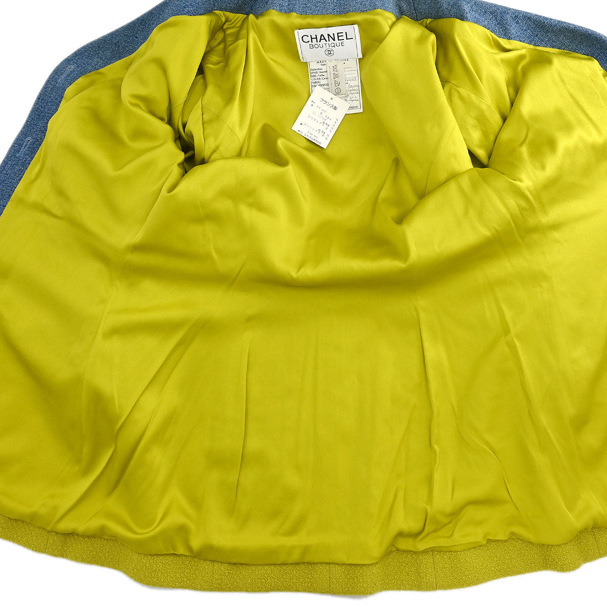 Chanel 1991 Single Breasted Jacket Green #42