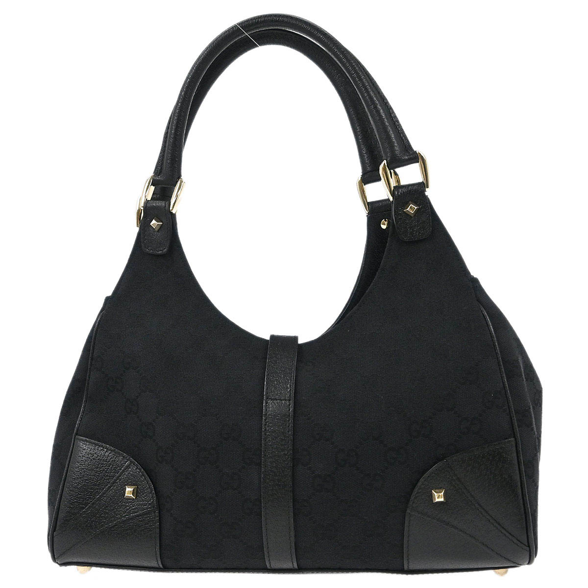Gucci Black GG Jackie Hobo Handbag