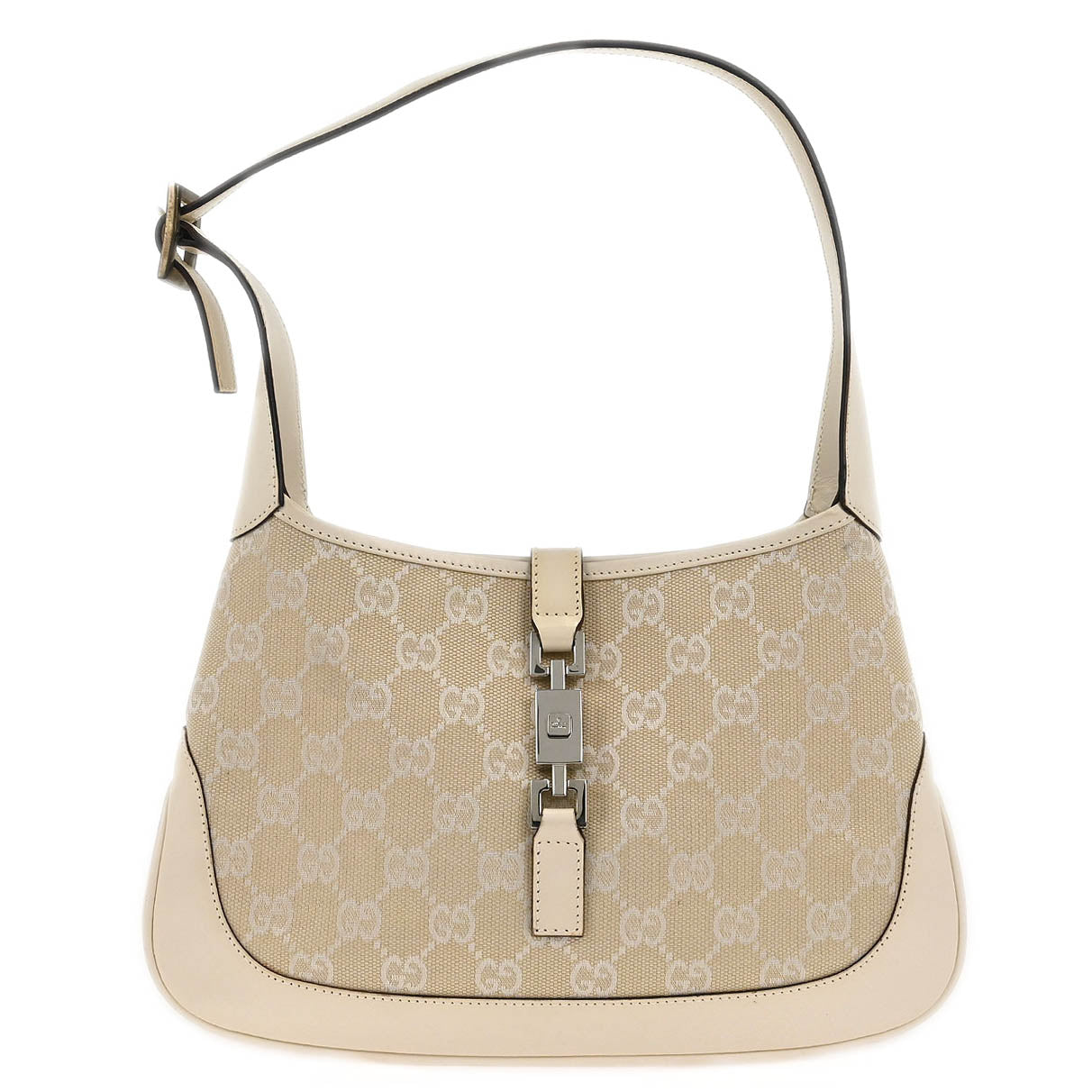 Gucci White GG Jackie Hobo Handbag