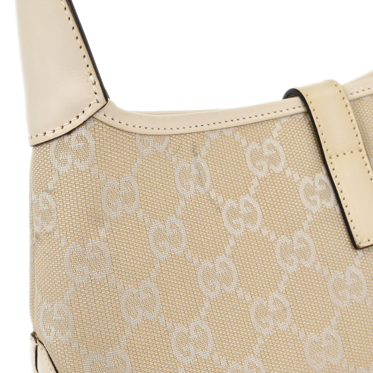 Gucci White GG Jackie Hobo Handbag