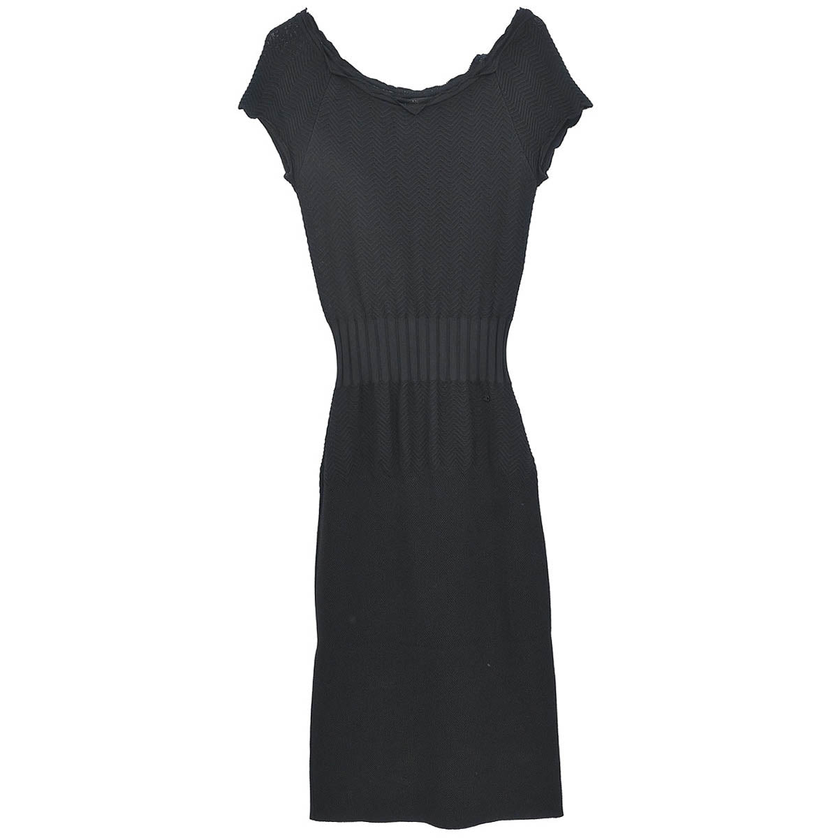 Chanel 2008 Short Sleeve Dress Black #36