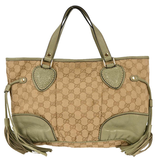Gucci Beige Canvas GG Tote Handbag