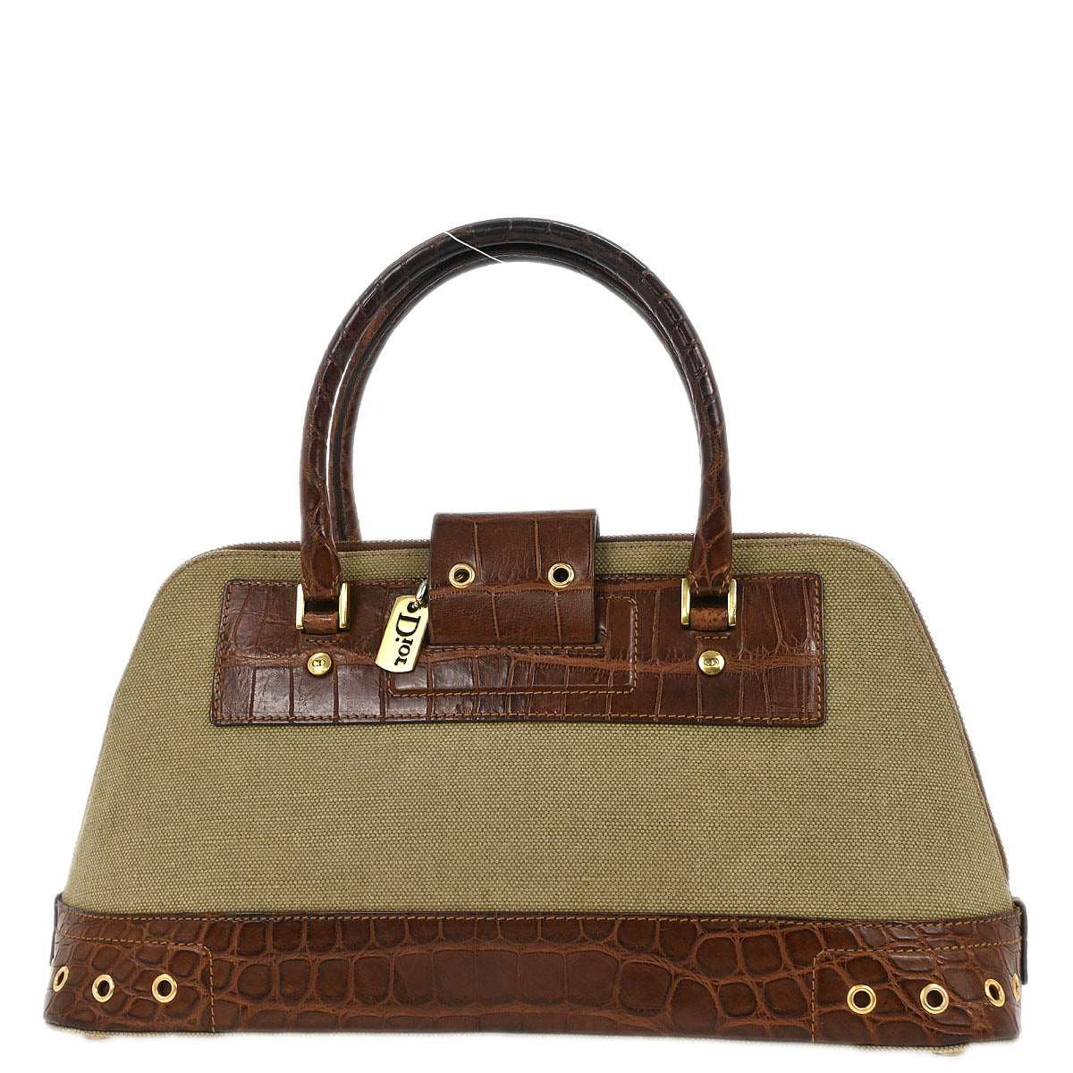 Christian Dior 2003 Beige Canvas Street Chic Handbag