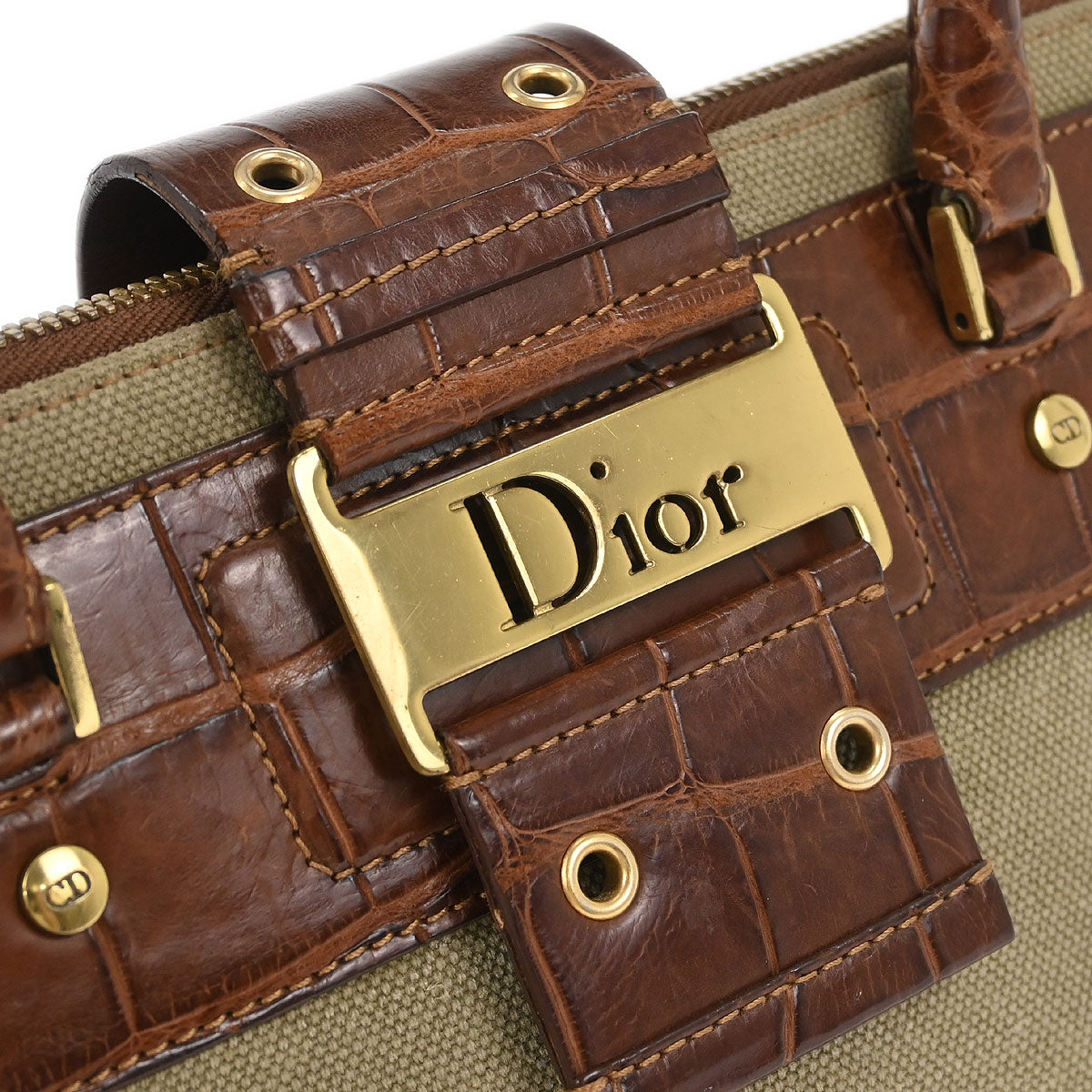 Christian Dior 2003 Beige Canvas Street Chic Handbag