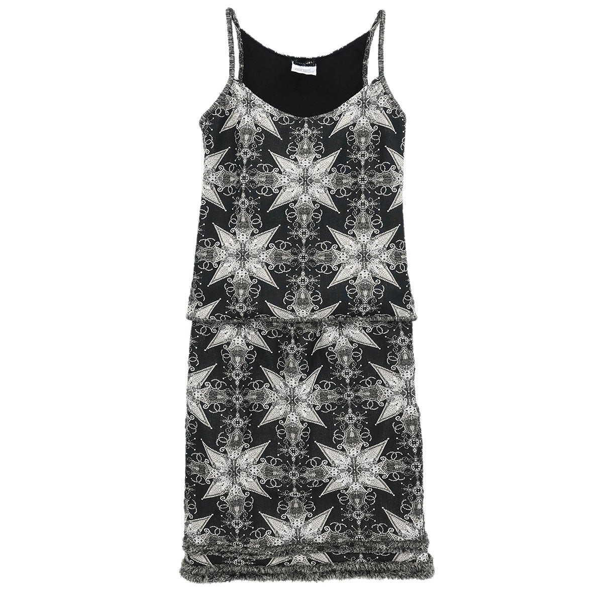 Chanel 2006 Setup Suit Camisole Top Skirt Black #34