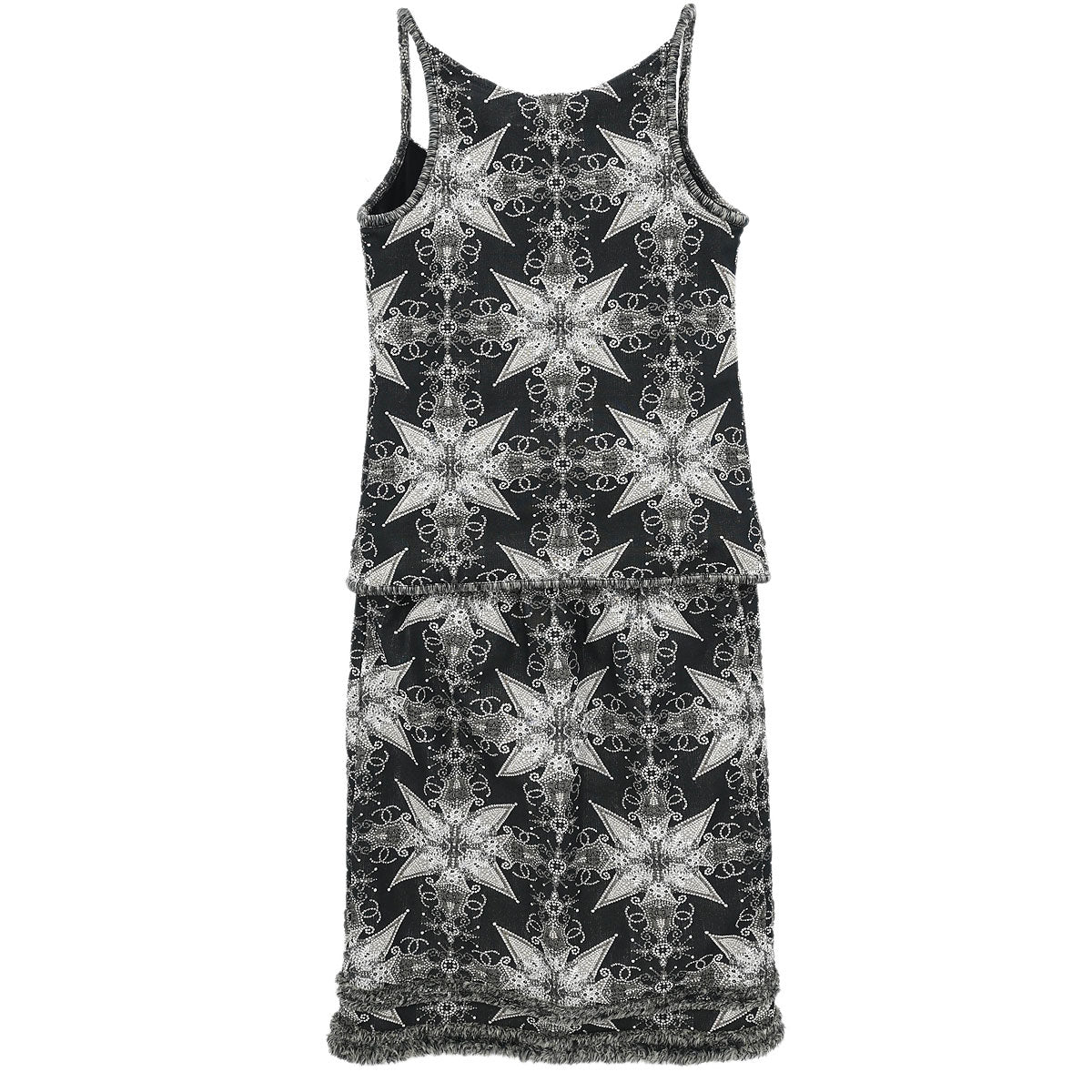 Chanel 2006 Setup Suit Camisole Top Skirt Black #34
