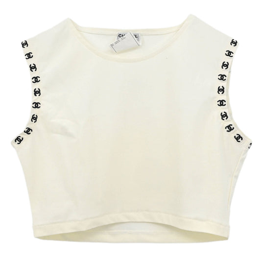 Chanel 1997 Cropped Sleeveless Top White #38