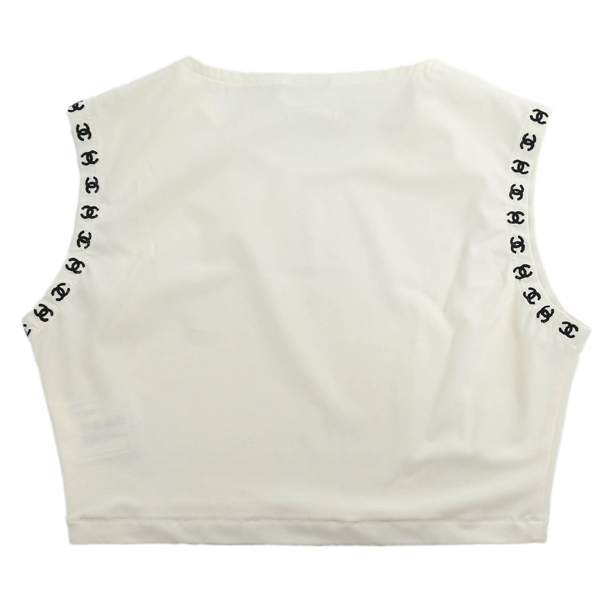 Chanel 1997 Cropped Sleeveless Top White #38
