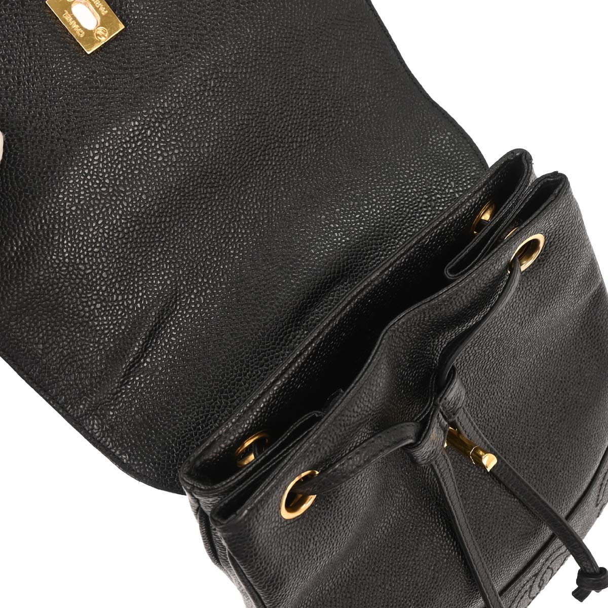 Chanel Black Caviar Triple CC Backpack