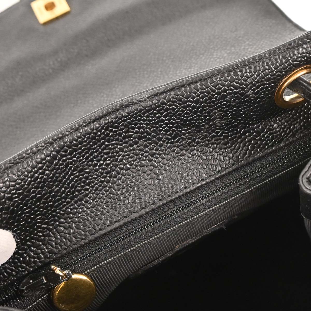 Chanel Black Caviar Triple CC Backpack