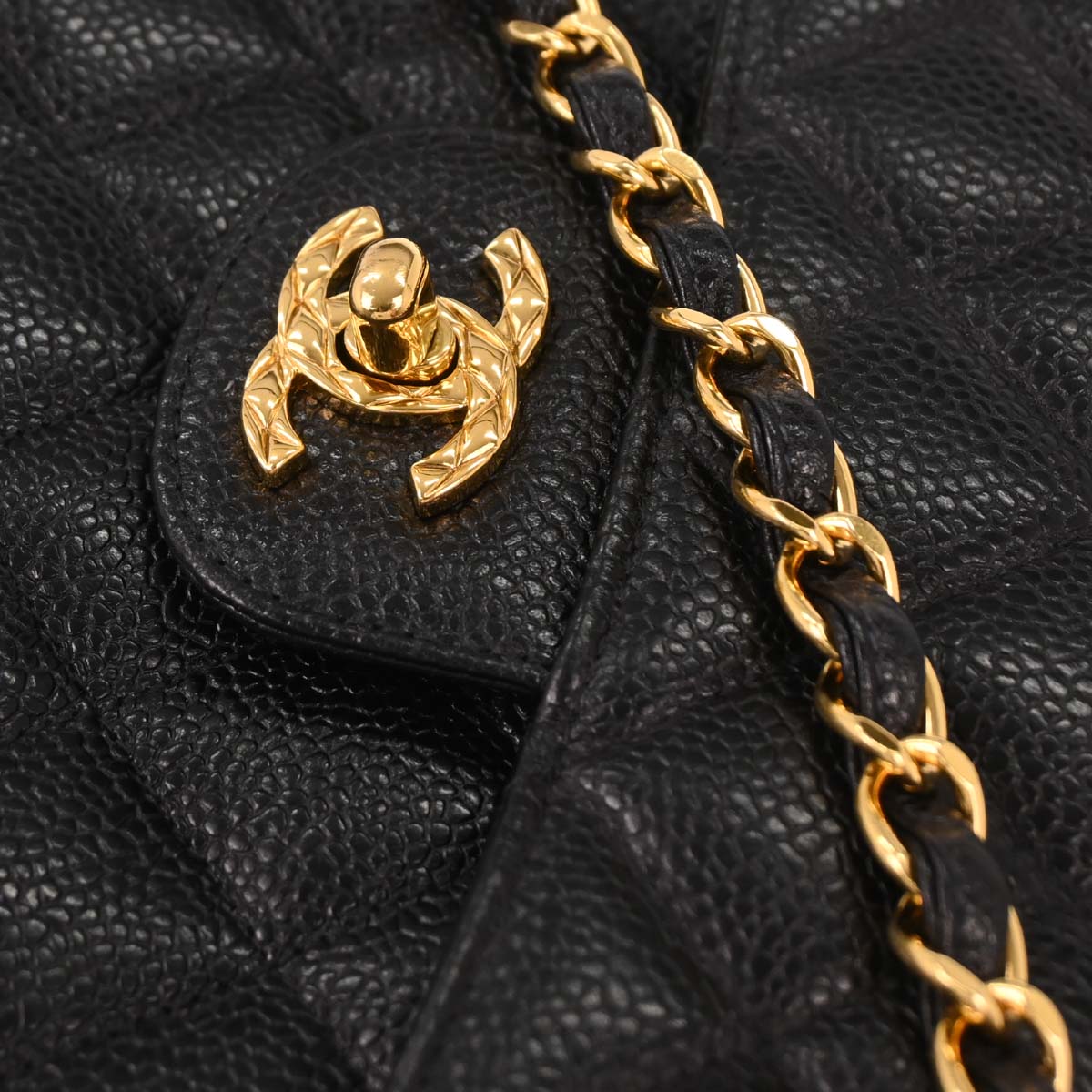 Chanel Black Caviar Camera Bag Small