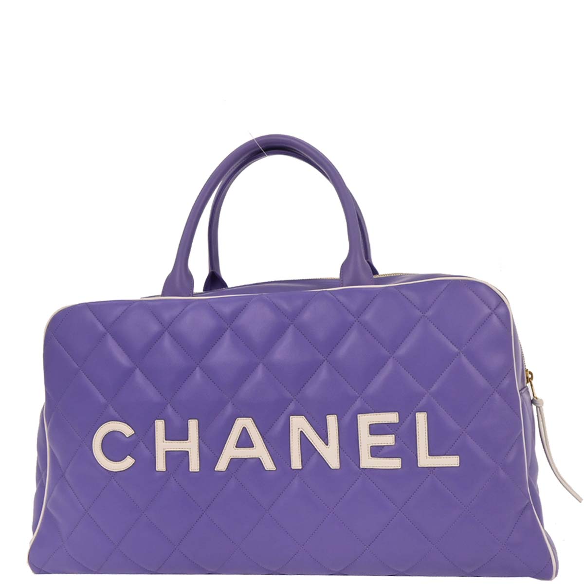 Chanel Purple Calfskin Bowling Bag