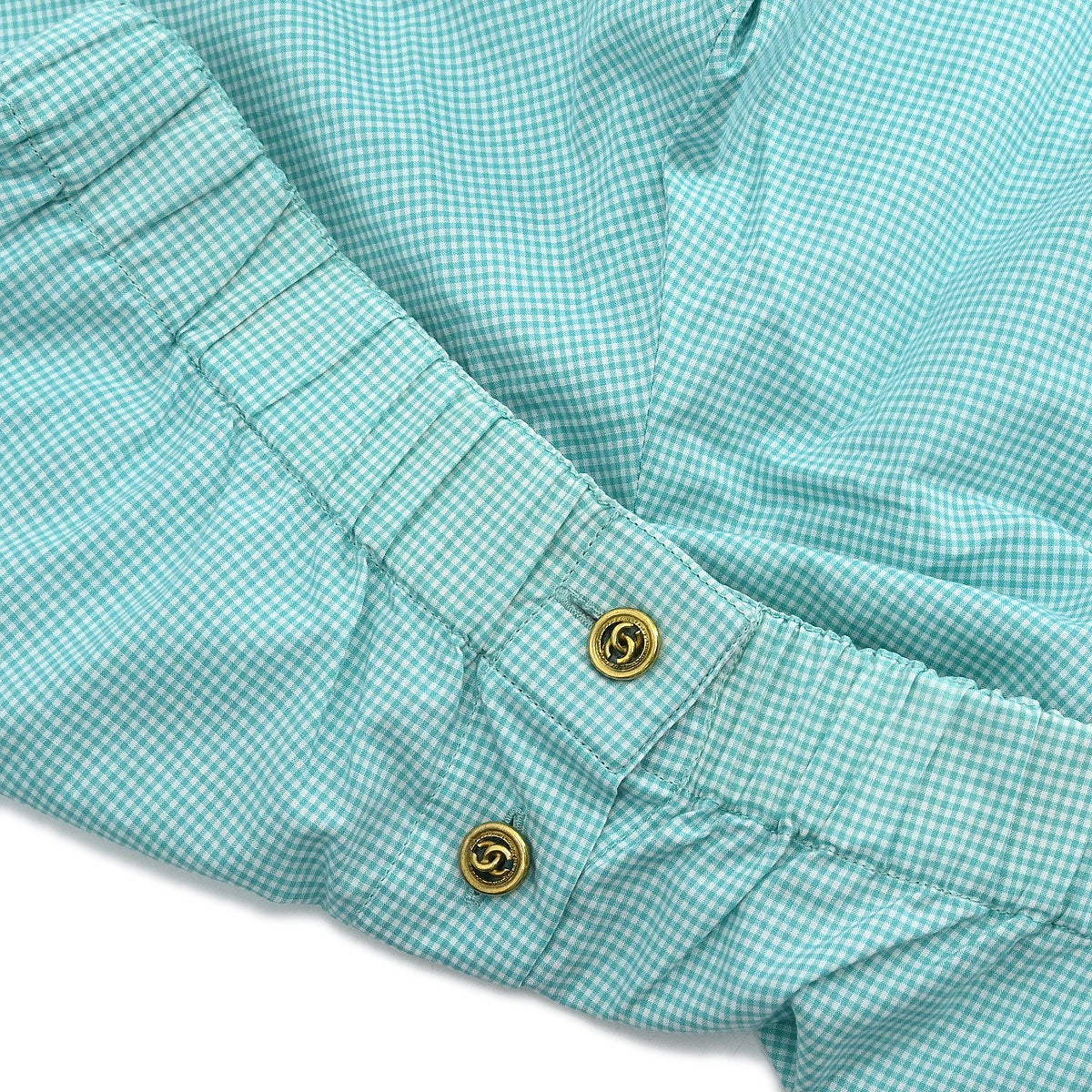 Chanel Setup Top Shirt Short Pants Light Blue
