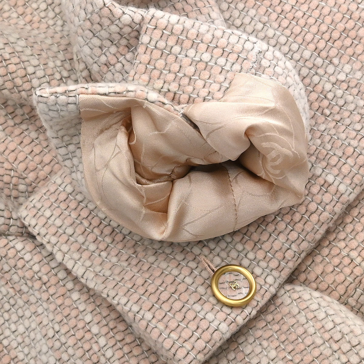 Chanel 2001 Single Breasted Coat Pink #38