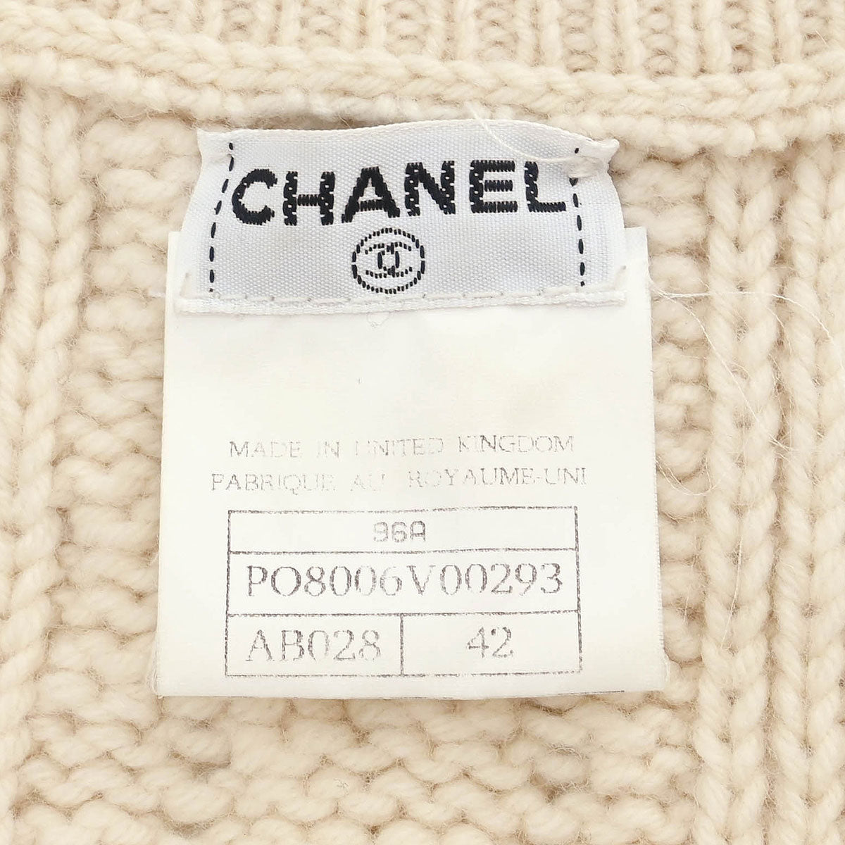Chanel 1996 Cardigan Fisherman Off-white #42