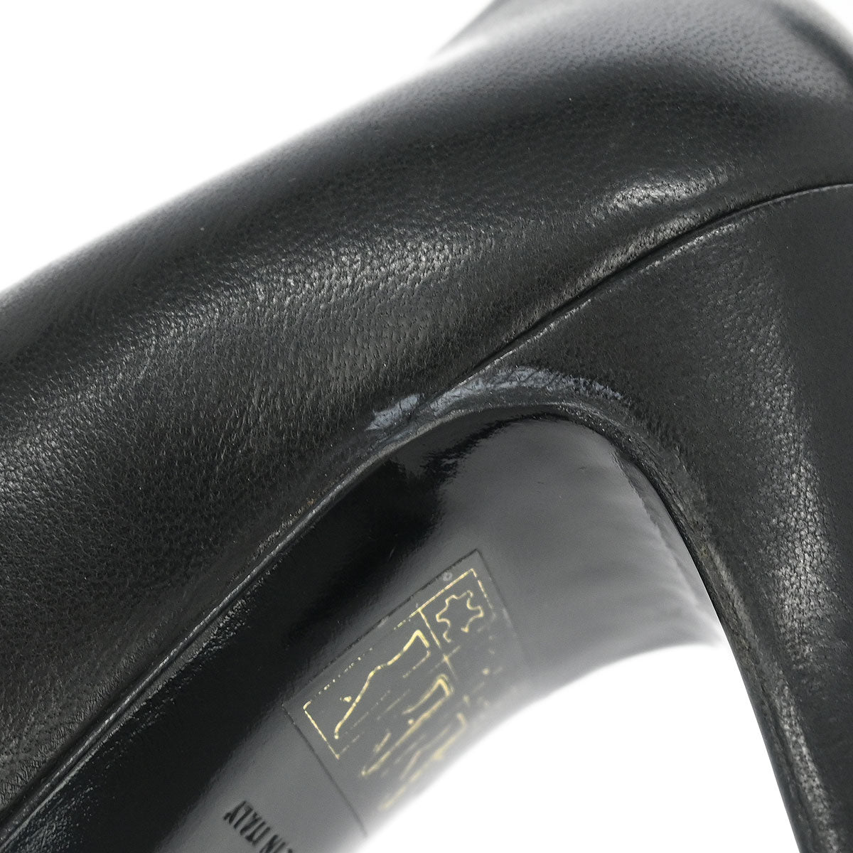 Chanel * Black Lambskin Turnlock Pumps Shoes #35