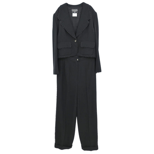 Chanel 1995 Setup Jacket Pants Black #38