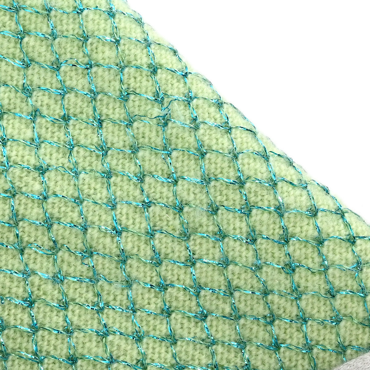Chanel 2001 Ensemble Cardigan Short Sleeve Top Light Green #38