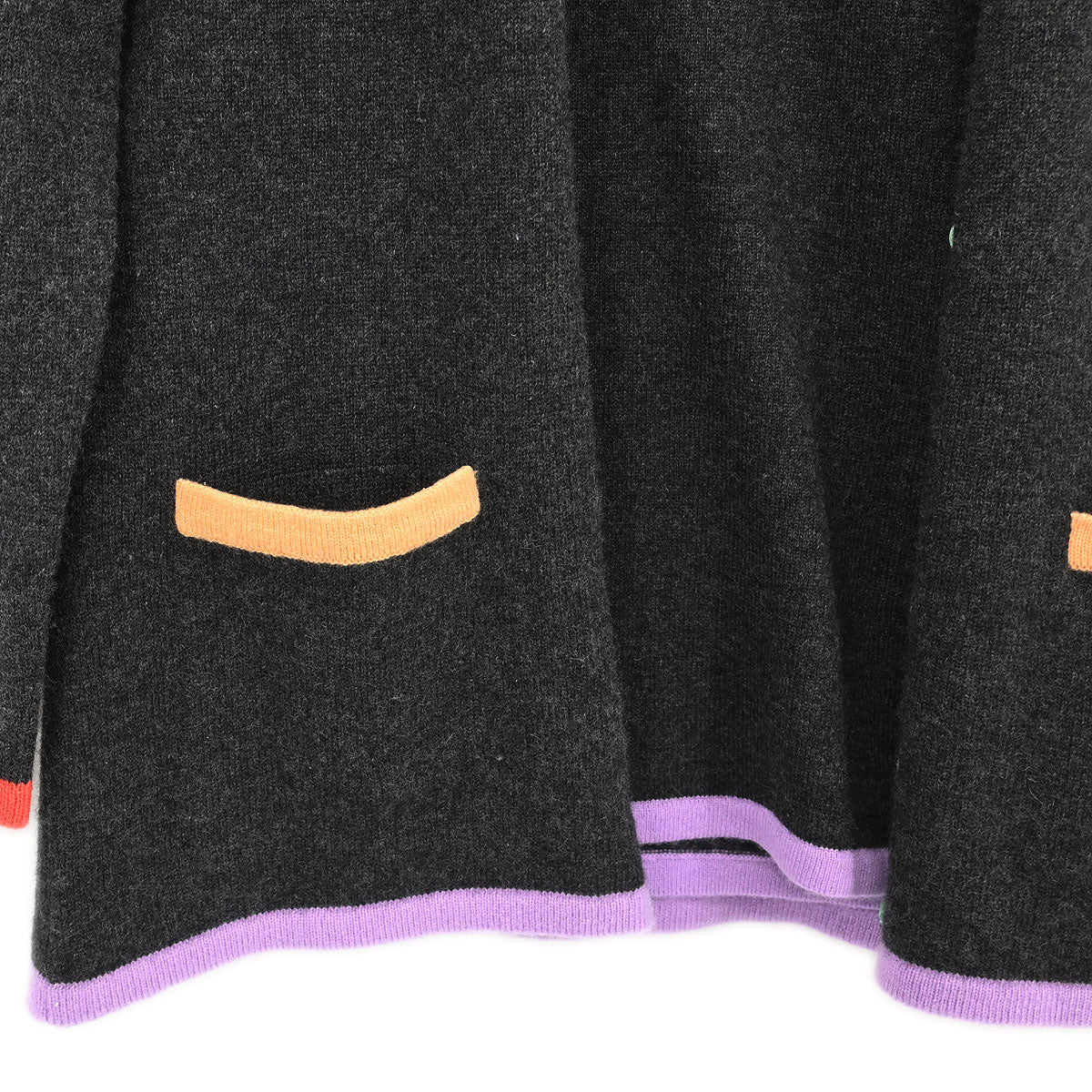 Chanel 1998 Ensemble Cardigan Short Sleeve Top Gray #40