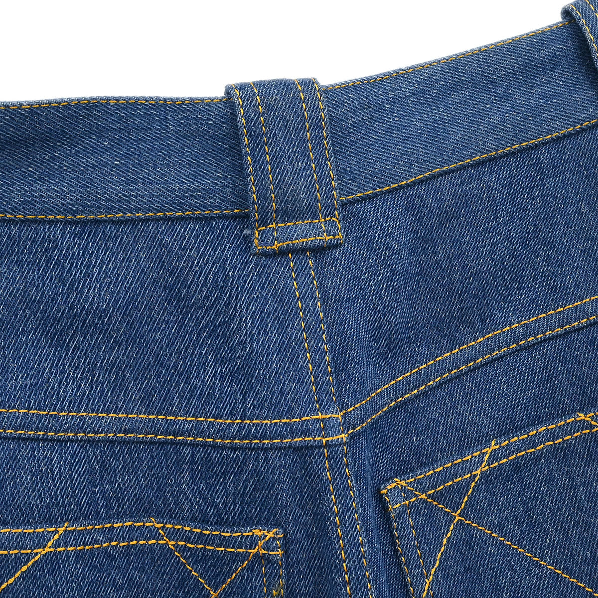 Chanel Long Denim Pants Blue #38