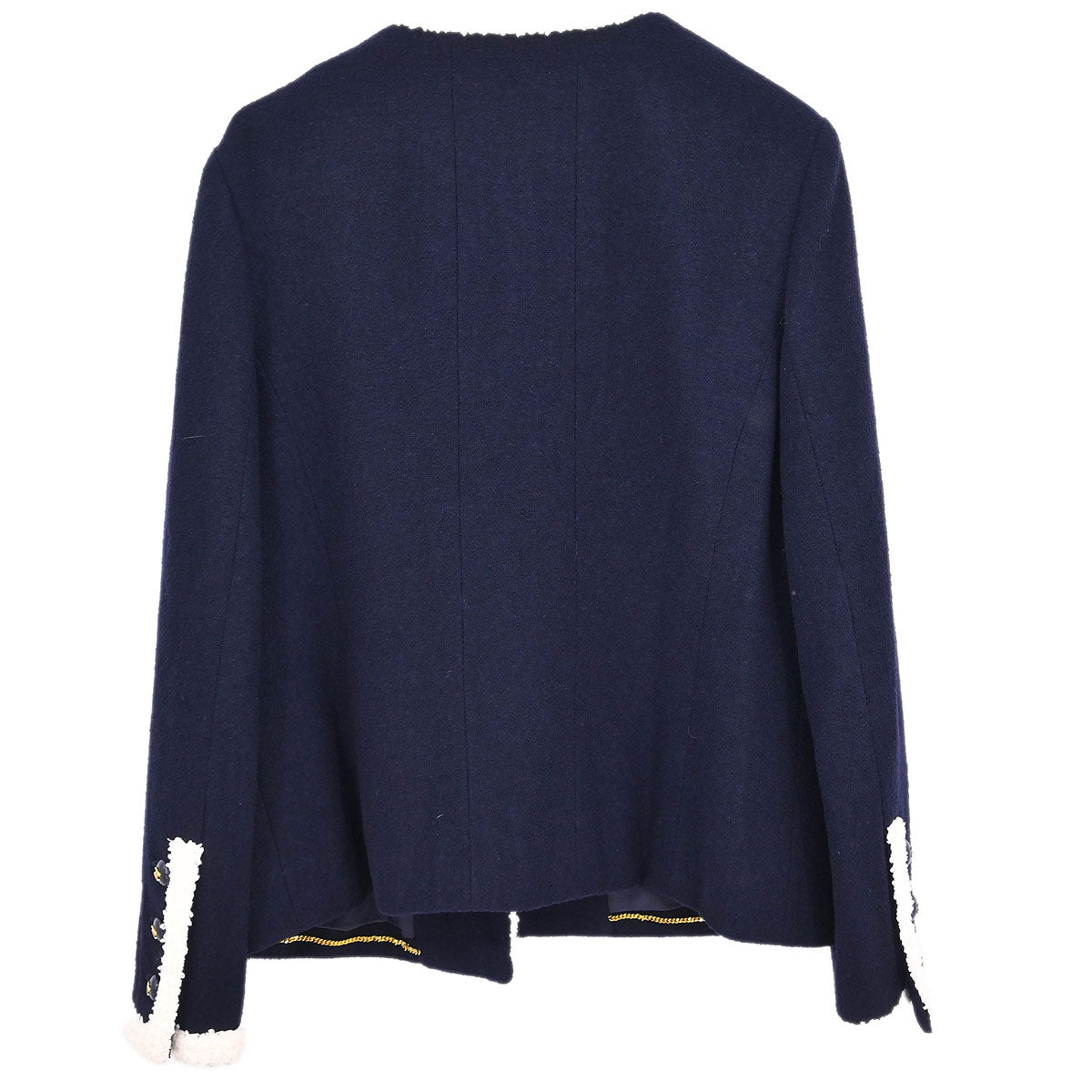 Chanel 1995 Collarless Jacket Navy #44