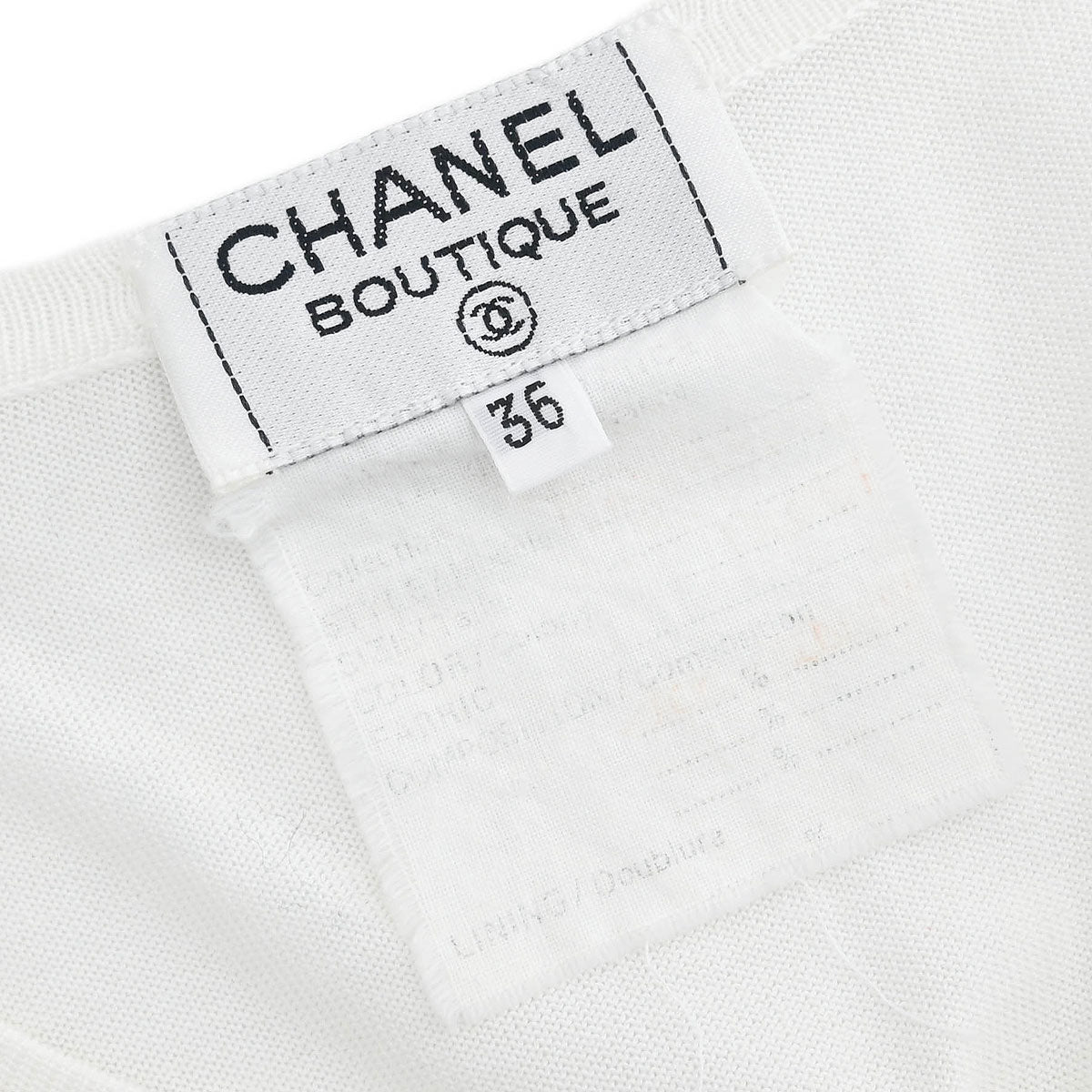 Chanel Short Sleeve Cardigan White #36