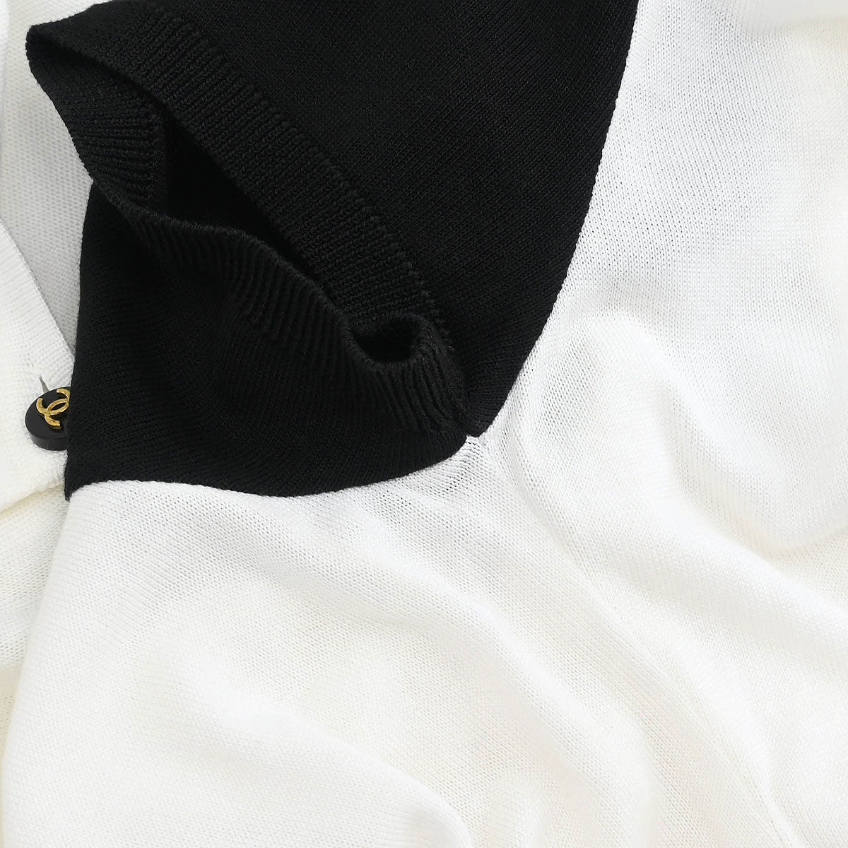 Chanel Short Sleeve Cardigan White #36