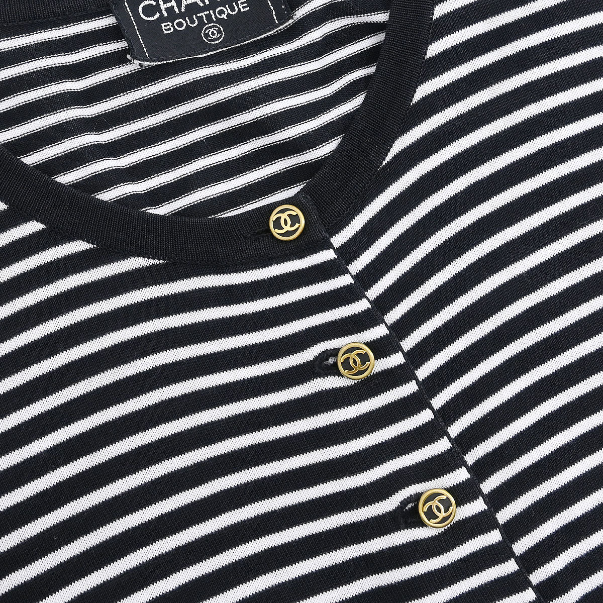 Chanel Short Sleeve Cardigan Black #38