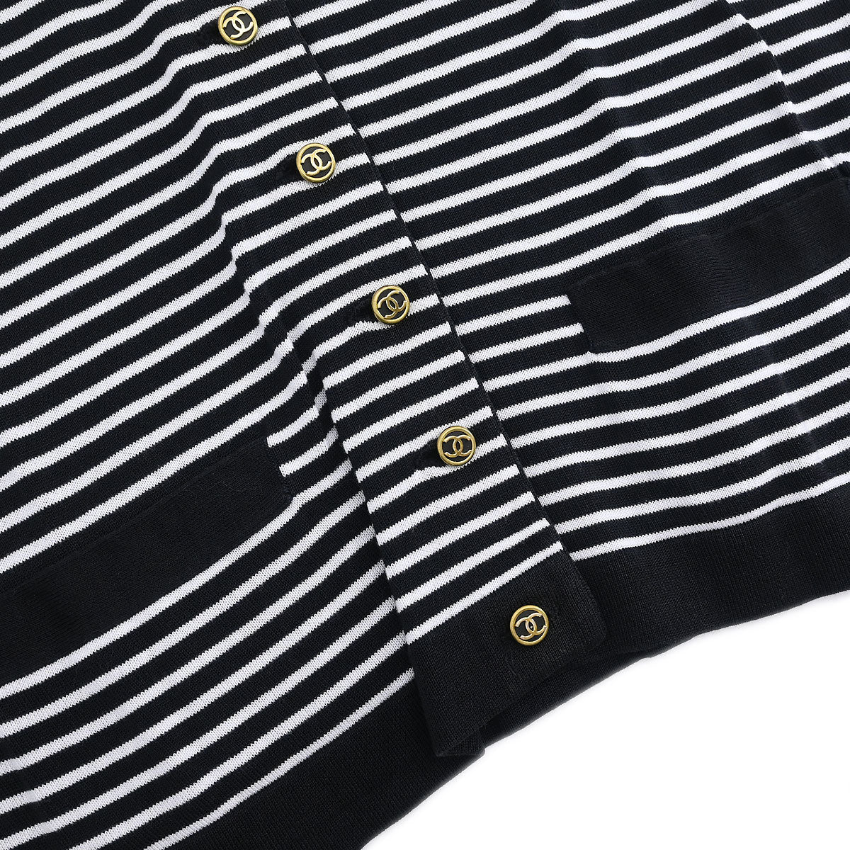 Chanel Short Sleeve Cardigan Black #38