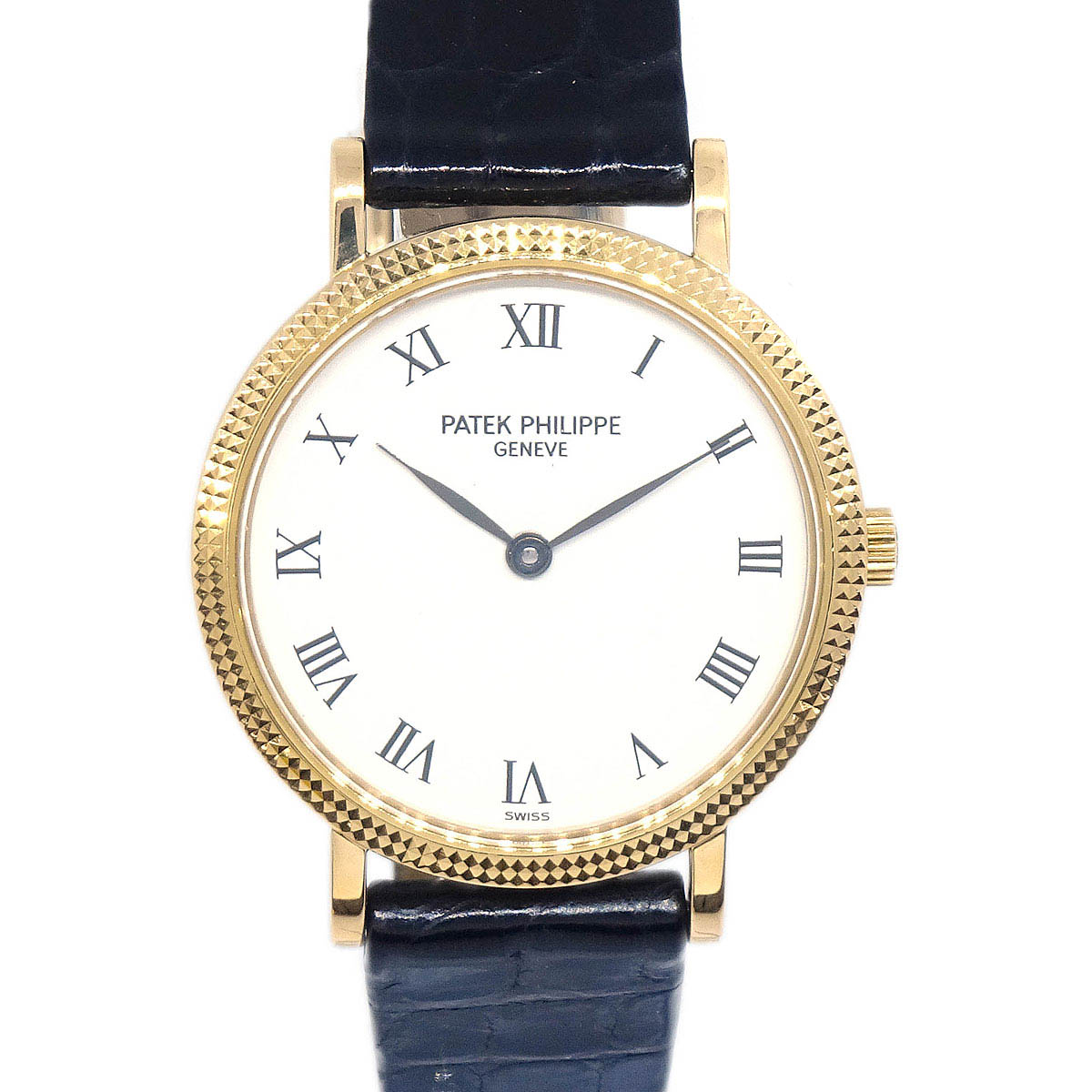 Patek Philippe * Calatrava Ref.4819 Quartz Watch 18K Crocodile