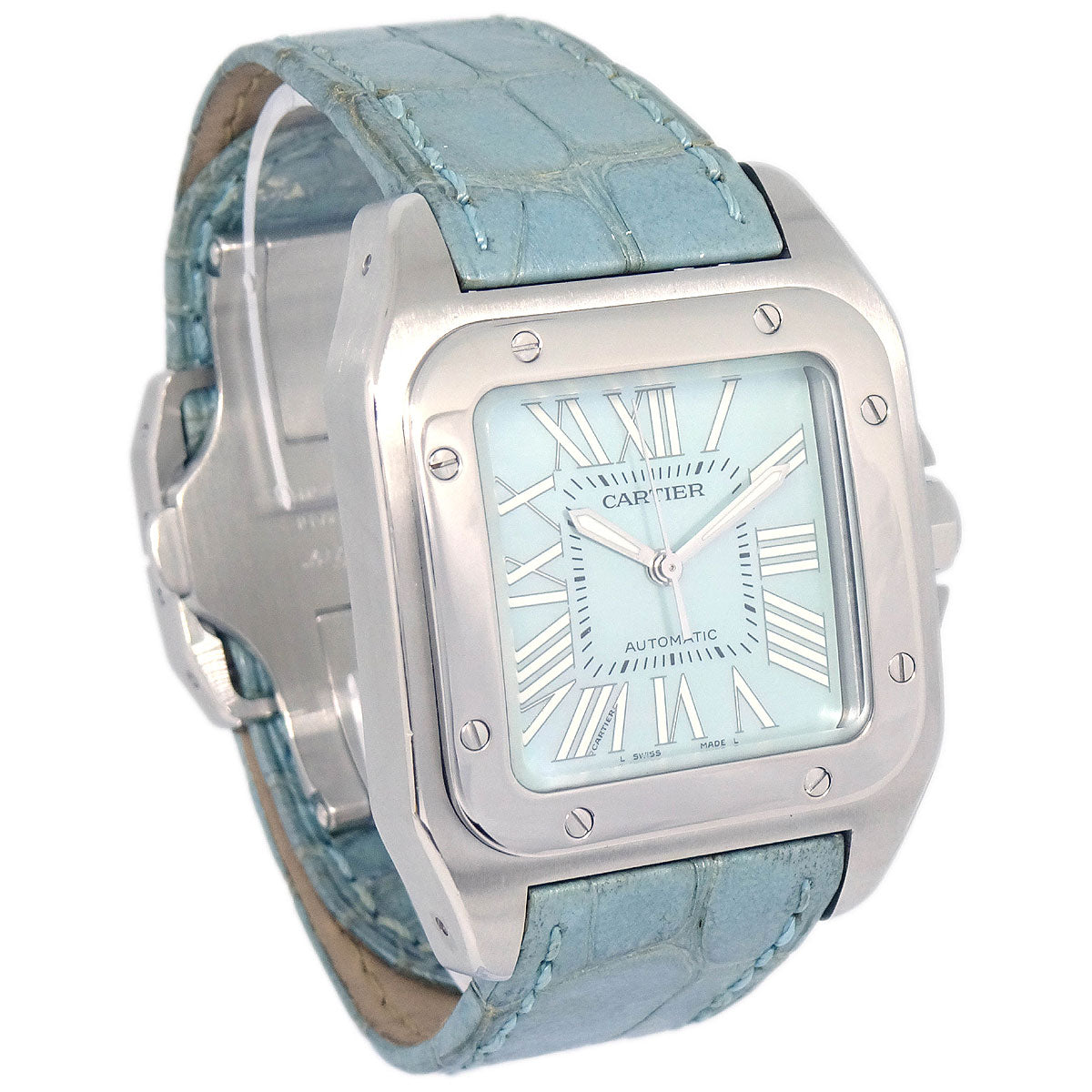 Cartier * Santos 100 Ref.W20132X8 Quartz Watch SS