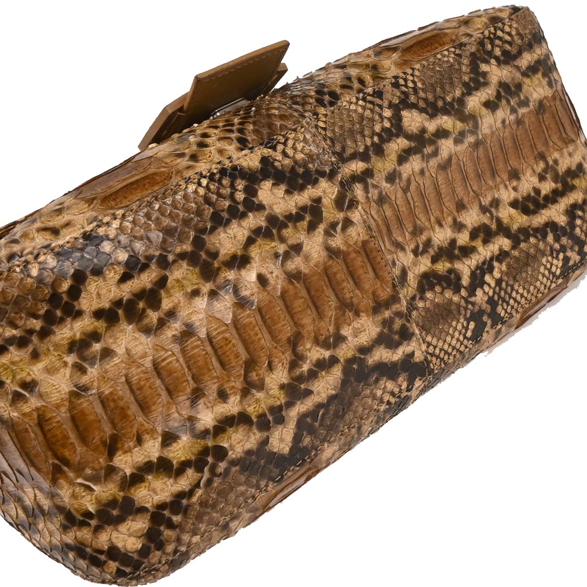 Fendi * Brown Python Mamma Baguette Handbag