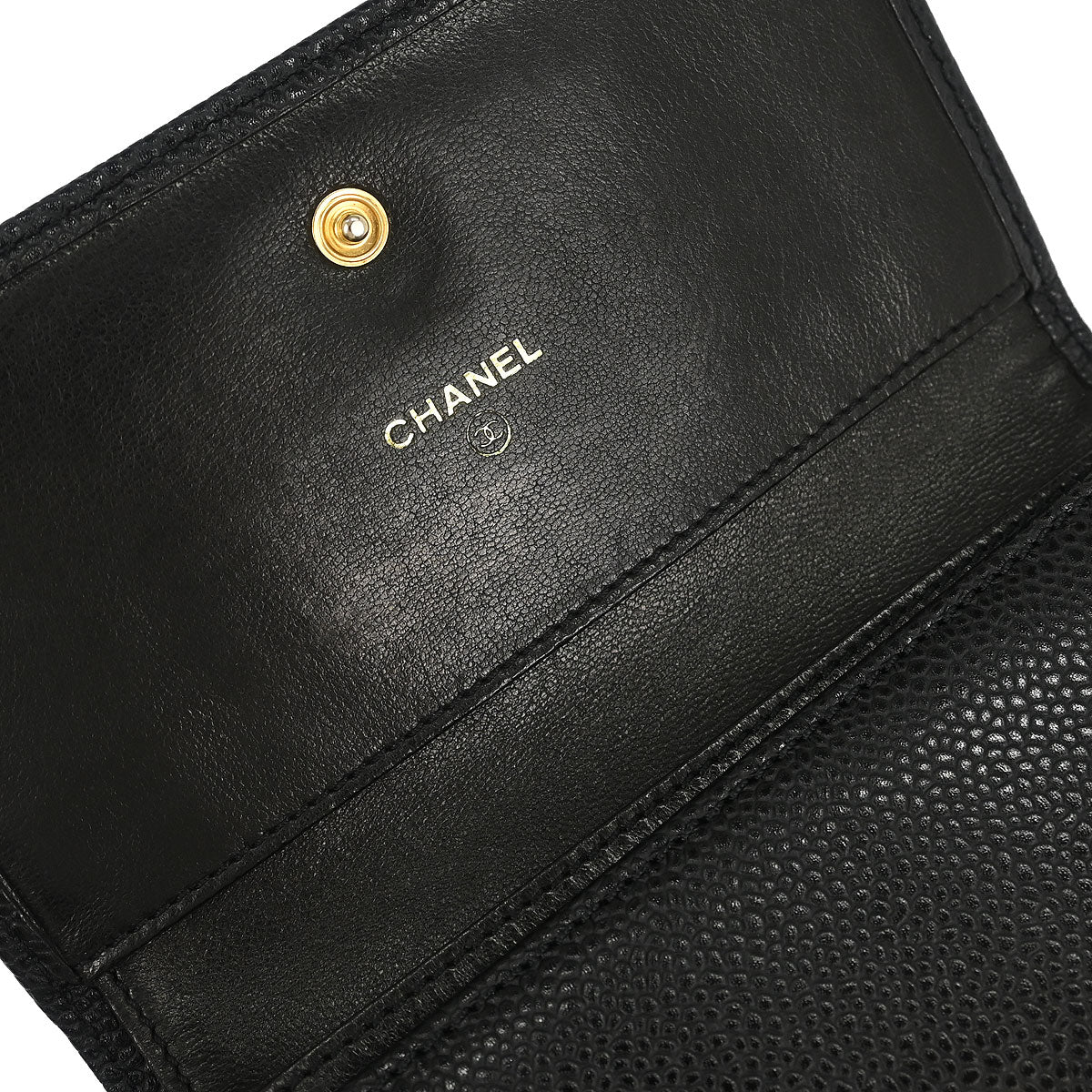 Chanel Black Caviar Trifold Wallet