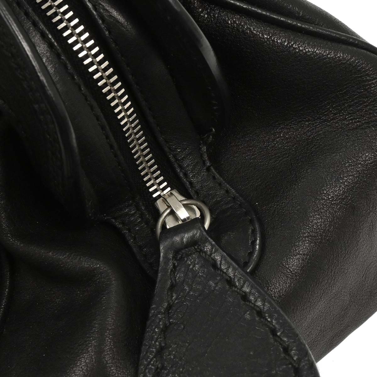 Christian Dior Black Leather My Dior Frame Bowling Handbag