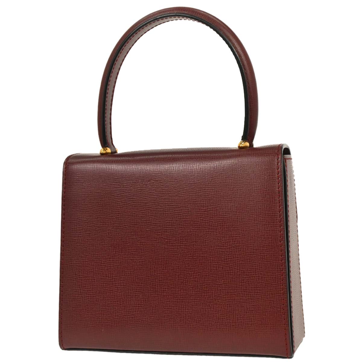 Cartier Bordeaux Leather Handbag