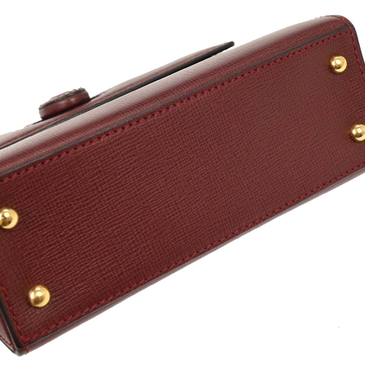 Cartier Bordeaux Leather Handbag
