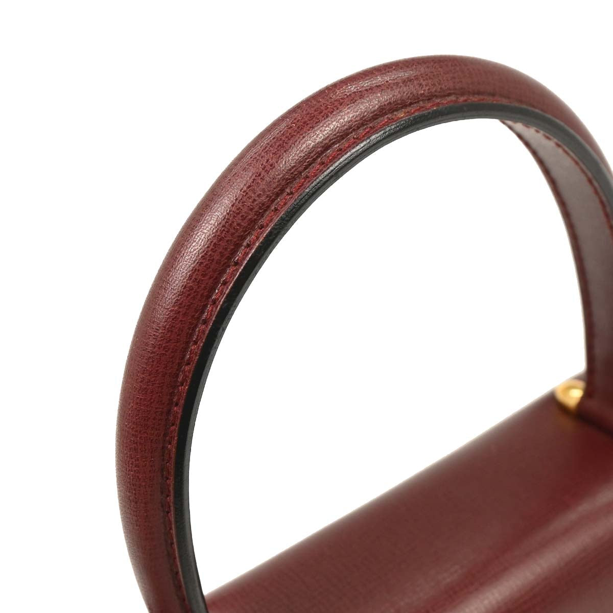 Cartier Bordeaux Leather Handbag