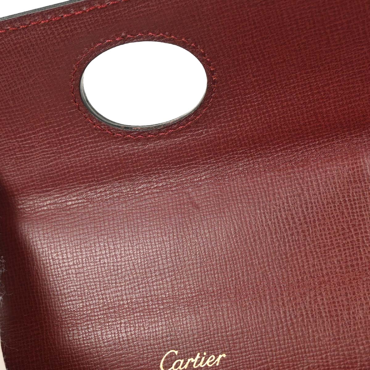 Cartier Bordeaux Leather Handbag